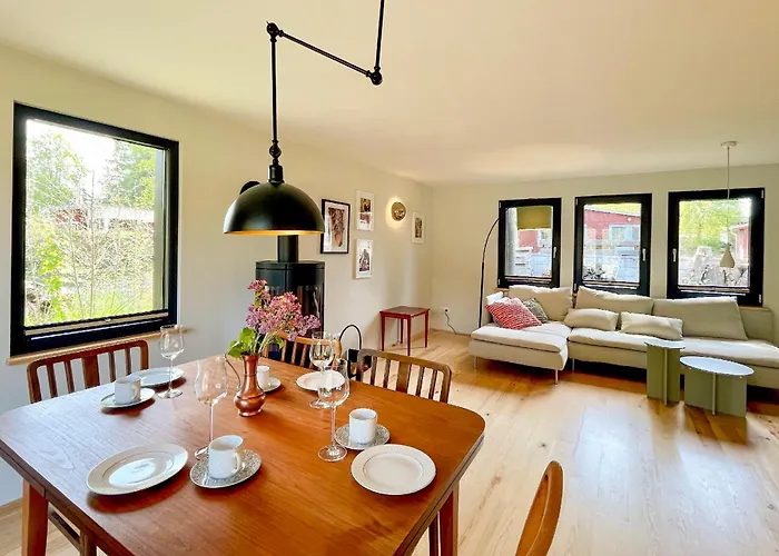 Haus 1 Am Grimnitzsee - Erstklassiges Design, Mit Eigenem Garten Und Nah Am